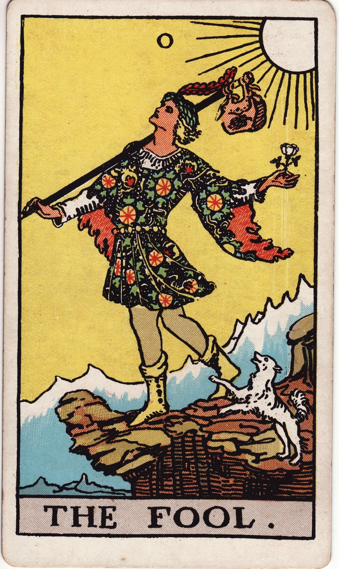 The Fool tarot card - Major Arcana - new beginnings, adventure, innocence