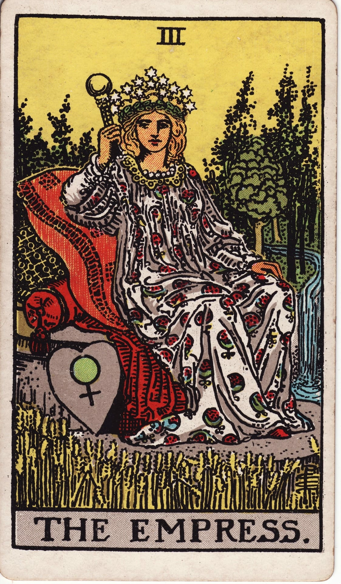 The Empress tarot card - Major Arcana - femininity, beauty, nature
