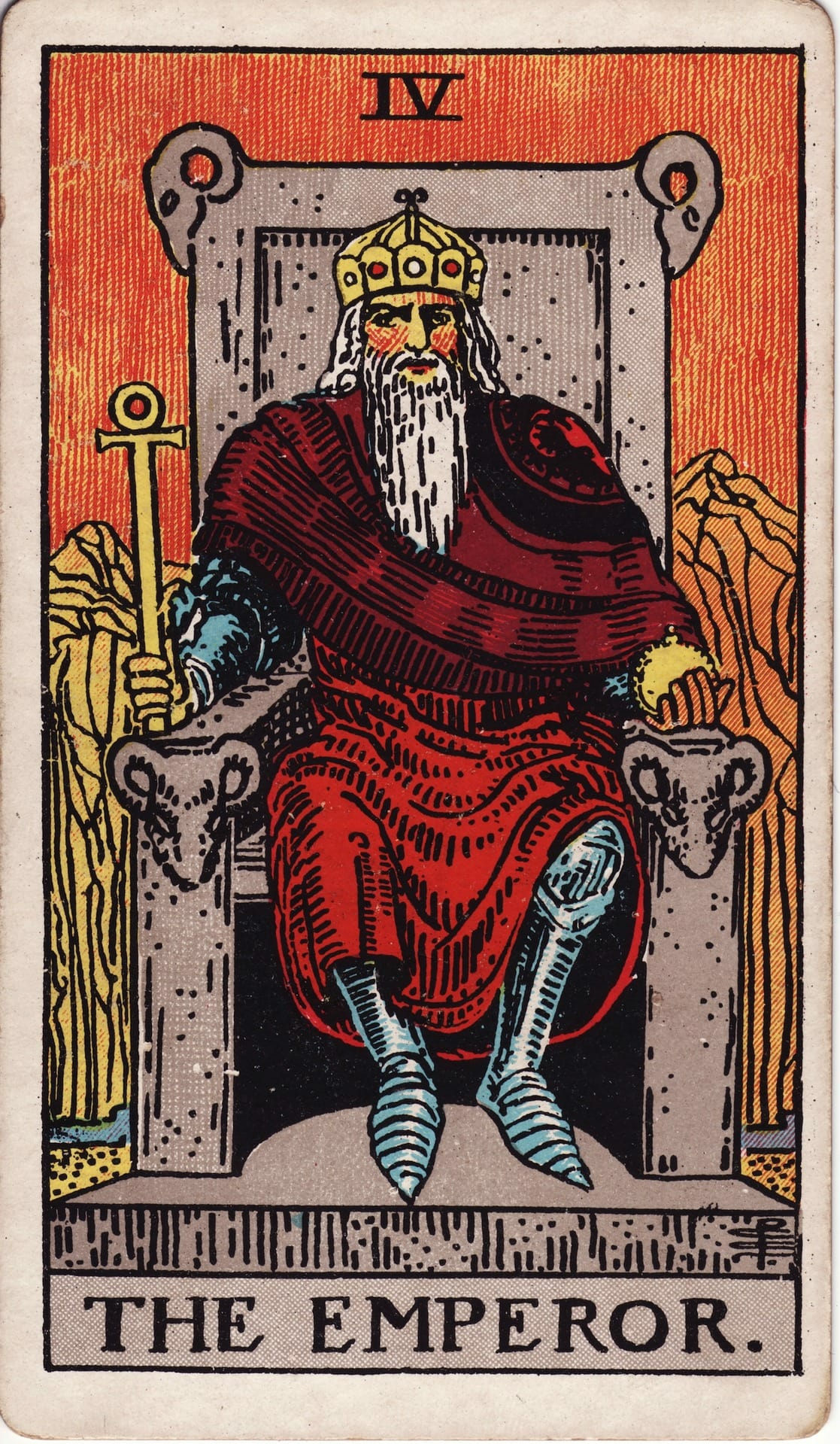 The Emperor tarot card - Major Arcana - authority, establishment, structure