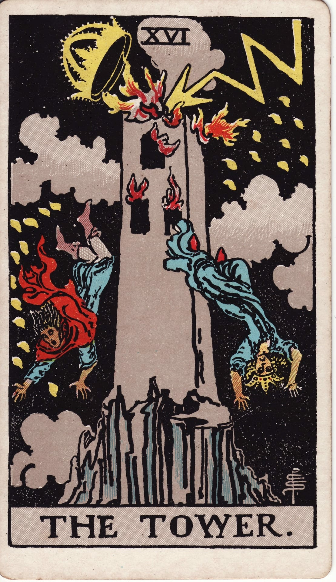 The Tower tarot card - Major Arcana - sudden change, upheaval, chaos