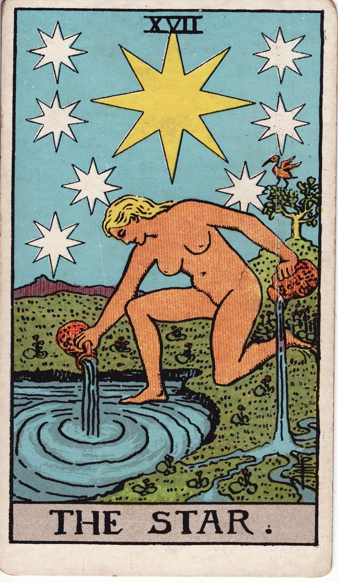 The Star tarot card - Major Arcana - hope, faith, purpose