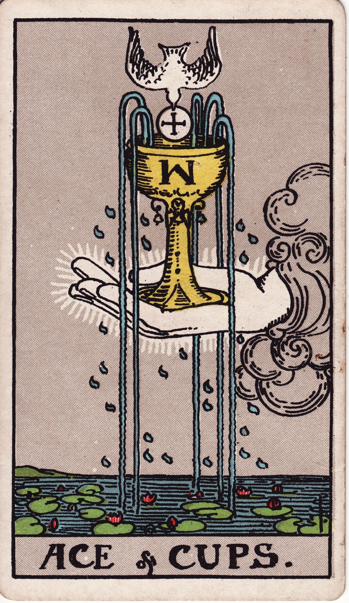 Ace of Cups tarot card - Minor Arcana - new emotions, spirituality, intuition