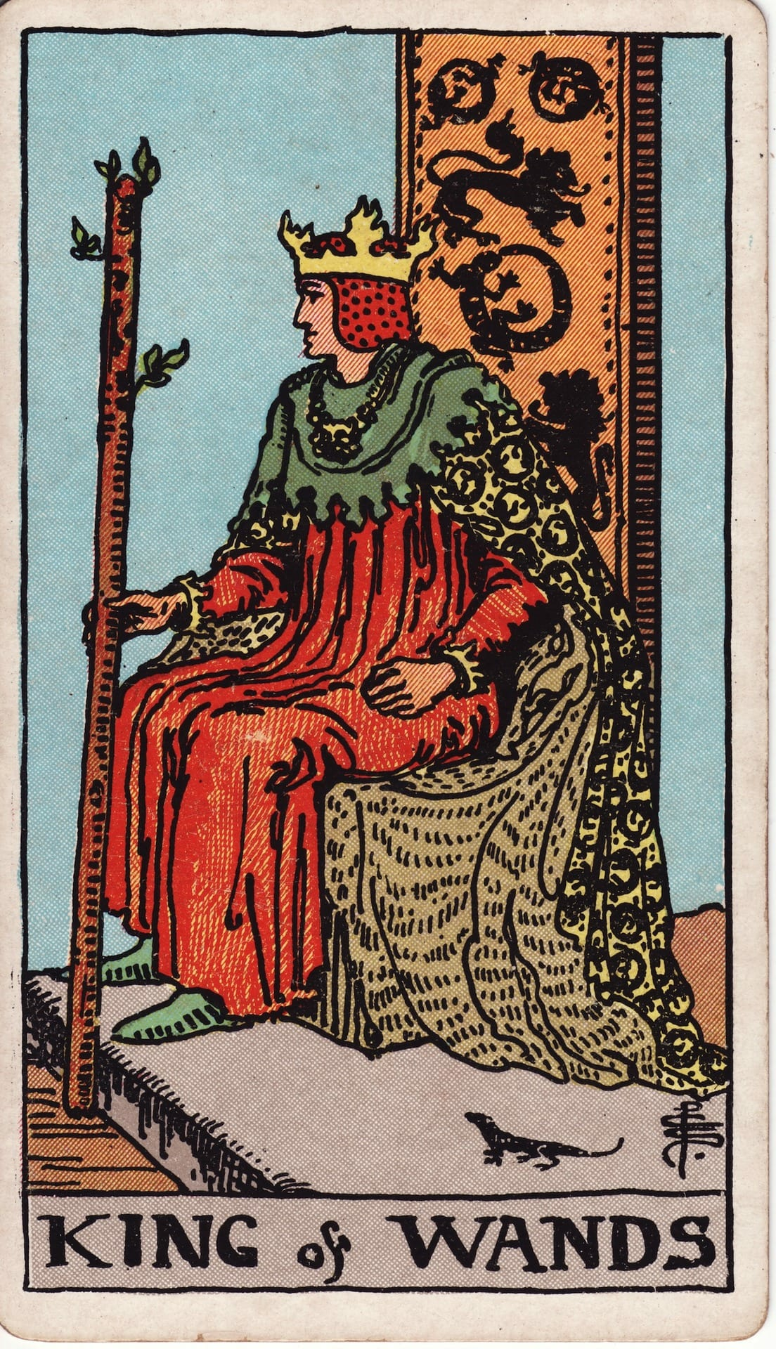 King of Wands tarot card - Minor Arcana - natural leader, vision, entrepreneur